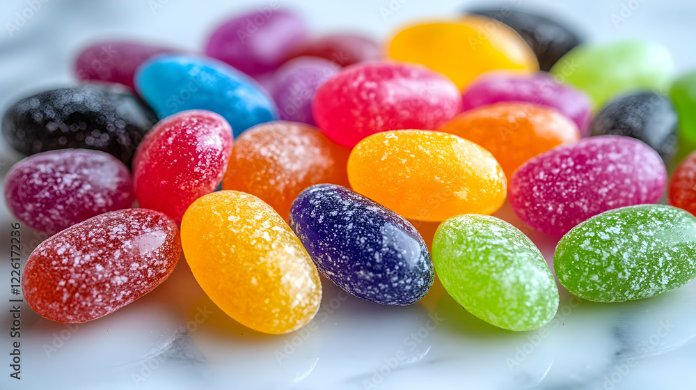 Colorful Sugar Coated Candy Pile Close Up Colorful Sugar Coated Candy Pile Close Up