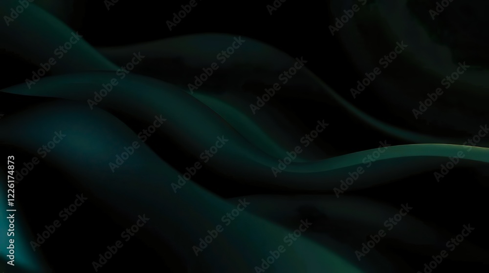 Obraz premium A luxurious and elegant background blending shades of black, dark blue, and deep emerald green in a seamless gradient.