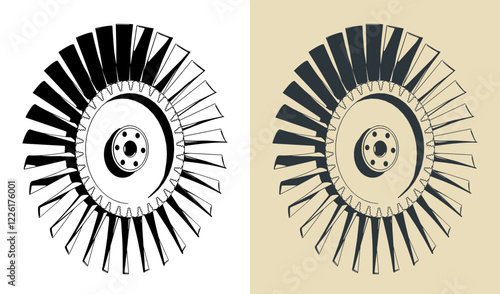 Compressor blisk and turbine blades