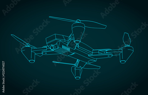 Folding drone blueprint