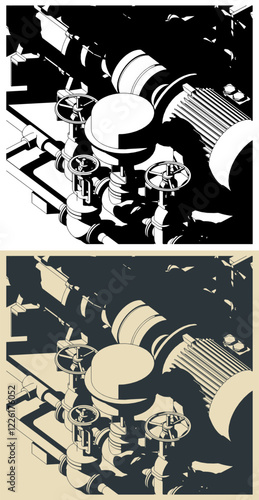 Gas compressor close-up