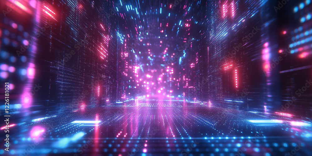 Futuristic data visualization experience digital environment abstract animation high-tech aesthetic immersive perspective Futuristic data visualization experience digital environment abstract animation high-tech aesthetic immersive perspective