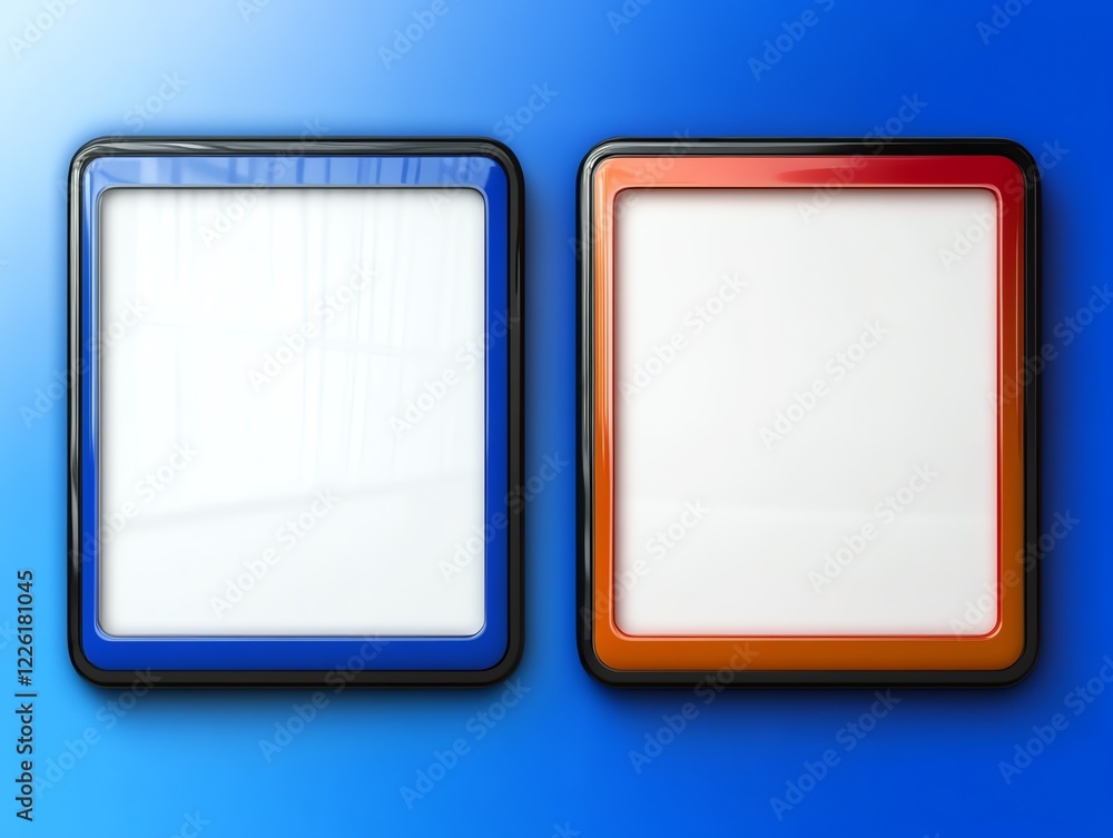 geometrical gradient background with blue and orange tones featuring framed white rectangles geometrical gradient background with blue and orange tones featuring framed white rectangles