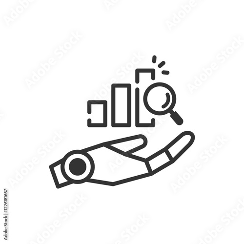 AIエージェントを使用したデータ分析(線画・白黒)