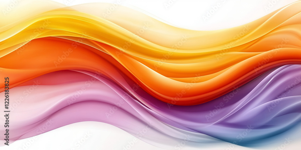 Colorful Flowing Abstract Waves in Warm Tones and Soft Gradients Colorful Flowing Abstract Waves in Warm Tones and Soft Gradients