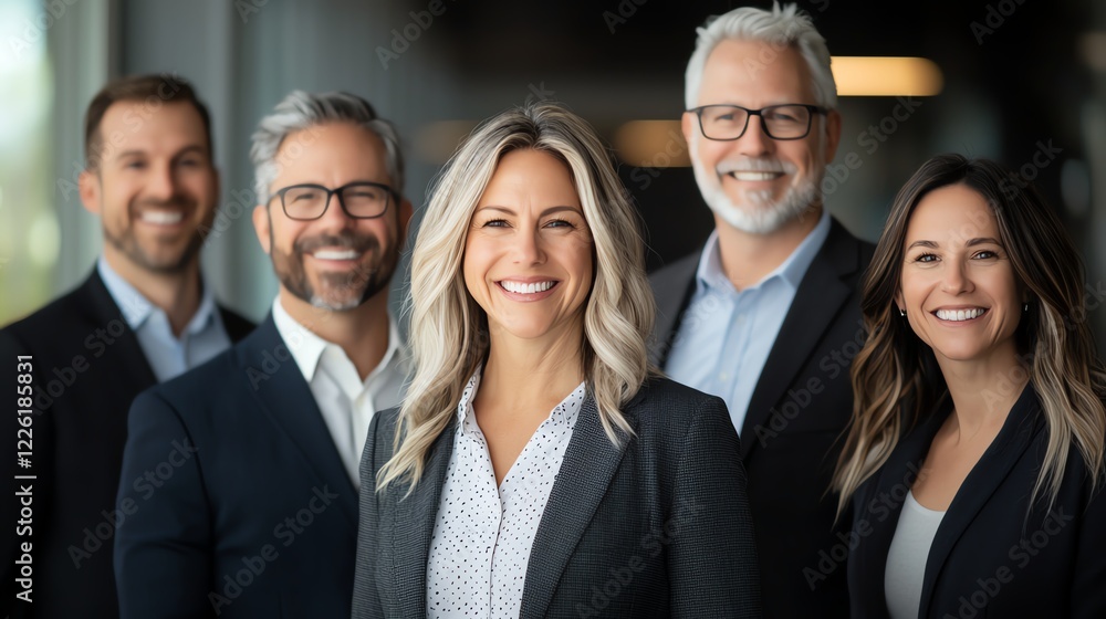 A professional group portrait featuring diverse individuals in business attire, exuding confidence and collaboration in a modern office environment. A professional group portrait featuring diverse individuals in business attire, exuding confidence and collaboration in a modern office environment.