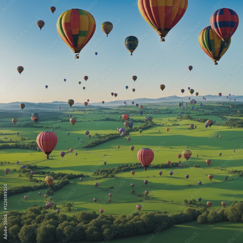 Naklejka premium hot air balloon