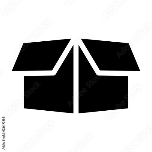 Open Box Glyph Icon