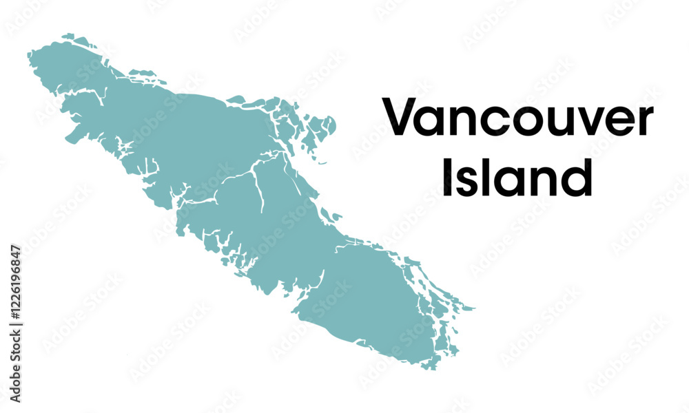 Obraz premium vancouver island map