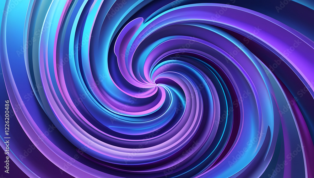 Obraz premium abstract blue purple color mixed vibrant swirling patterns flow and curl circular design background 