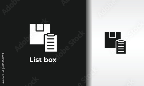 List Box Vector, Icon Or Logo Sign Isolated Symbol Illustration photo