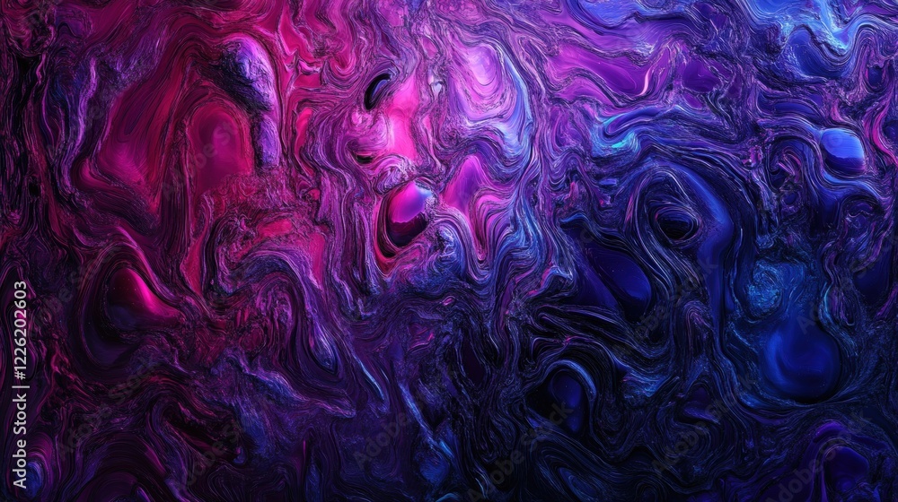 Fototapeta premium Dynamic abstract art design digital creation vivid colors artistic environment macro viewpoint fluid motion