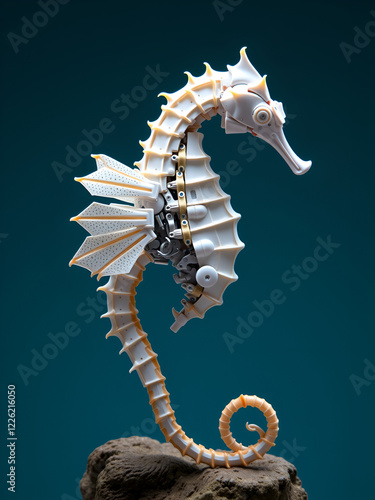 Mechanical Seahorse Upright swimming posture prehensile tail int photo