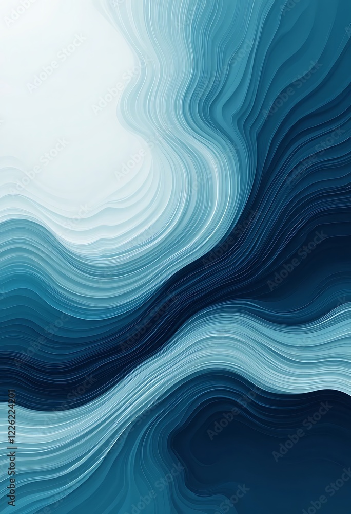 Abstract Blue Wave Layers Pattern Design Abstract Blue Wave Layers Pattern Design