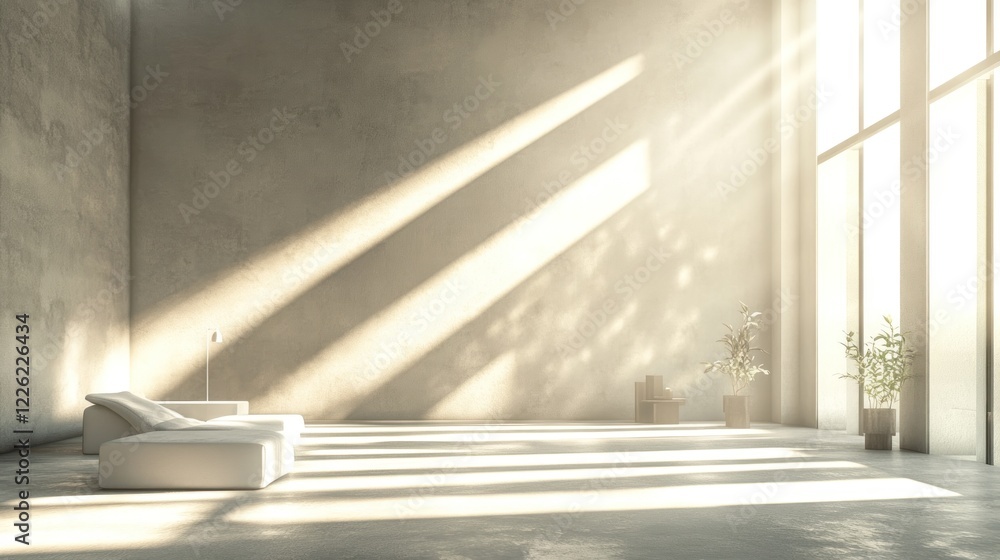 Fototapeta premium Contemporary living room interior, AI generated image