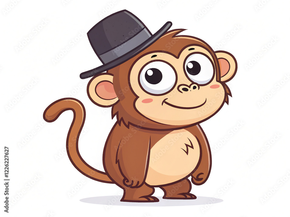 Fototapeta premium Monkey cartoon character 