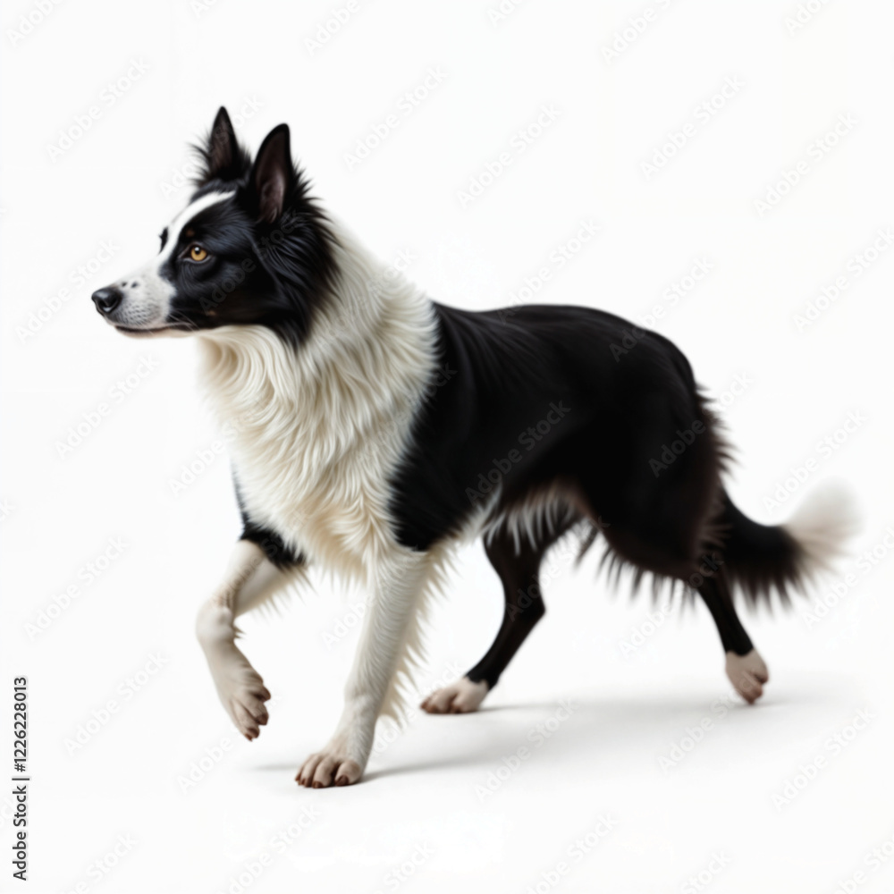 Elegant Border Collie Walking