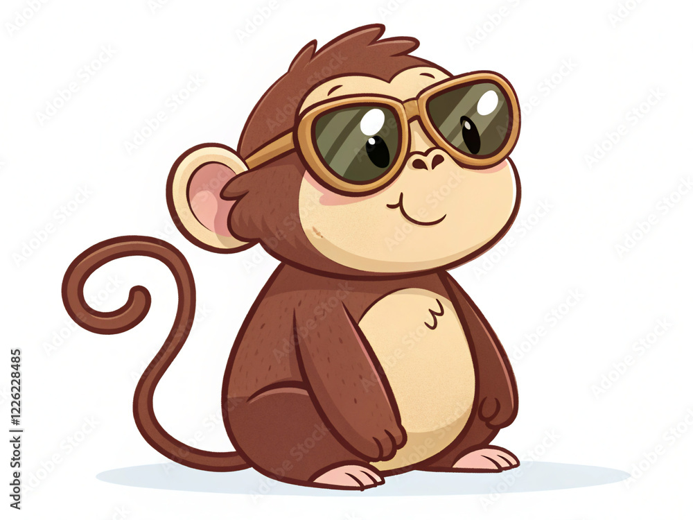 Obraz premium cartoon monkey