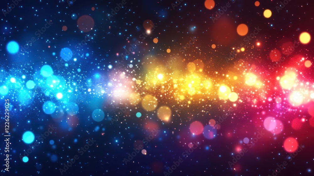 Fototapeta premium Abstract colorful bokeh lights background.