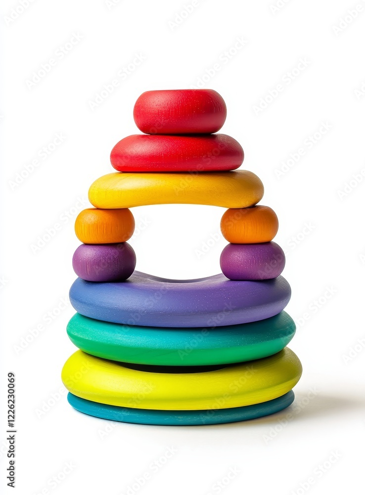 Colorful stacking toy isolated on white. Colorful stacking toy isolated on white.