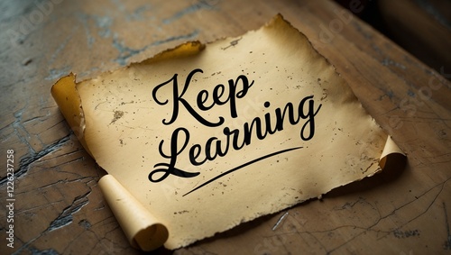  Keep Learning message on paper photo