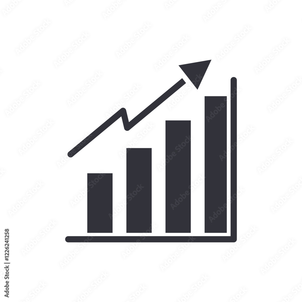 Growth investment solid icons, minimalist vector illustration ,simple transparent graphic element .Isolated on white background Growth investment solid icons, minimalist vector illustration ,simple transparent graphic element .Isolated on white background