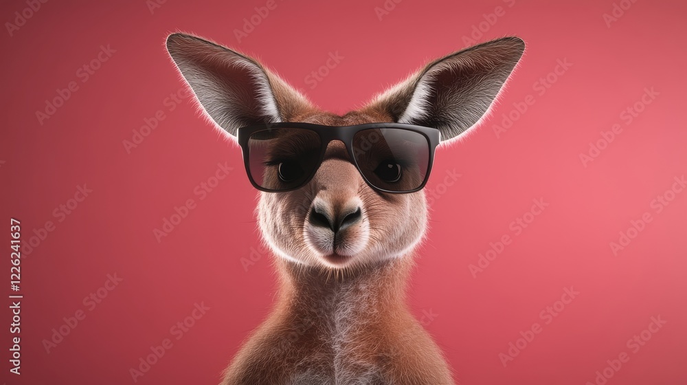 Obraz premium kangaroo with sunglasses