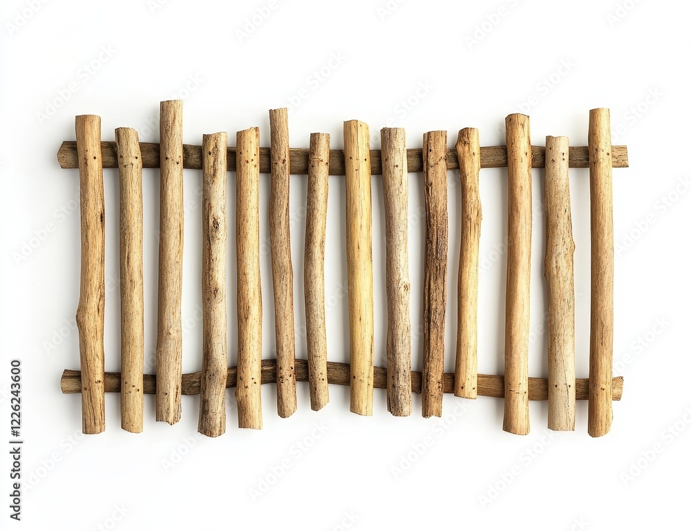 Rustic wooden fence miniature isolated on white. Rustic wooden fence miniature isolated on white.