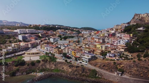 Aerial view of Castelsardo, Italy.