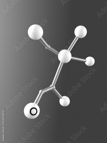 trimethylglycine, molecular structures, Amino acid, 3d model, Structural Chemical Formula and Atoms with Color Coding photo