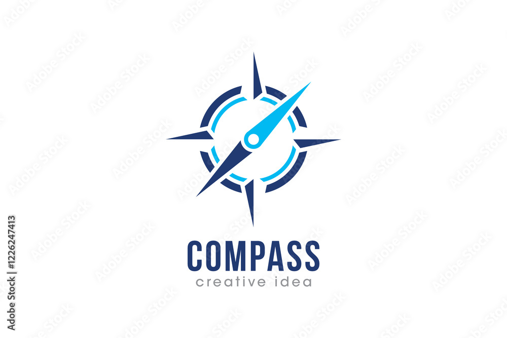 Creative Compass Concept Logo Design Template Creative Compass Concept Logo Design Template