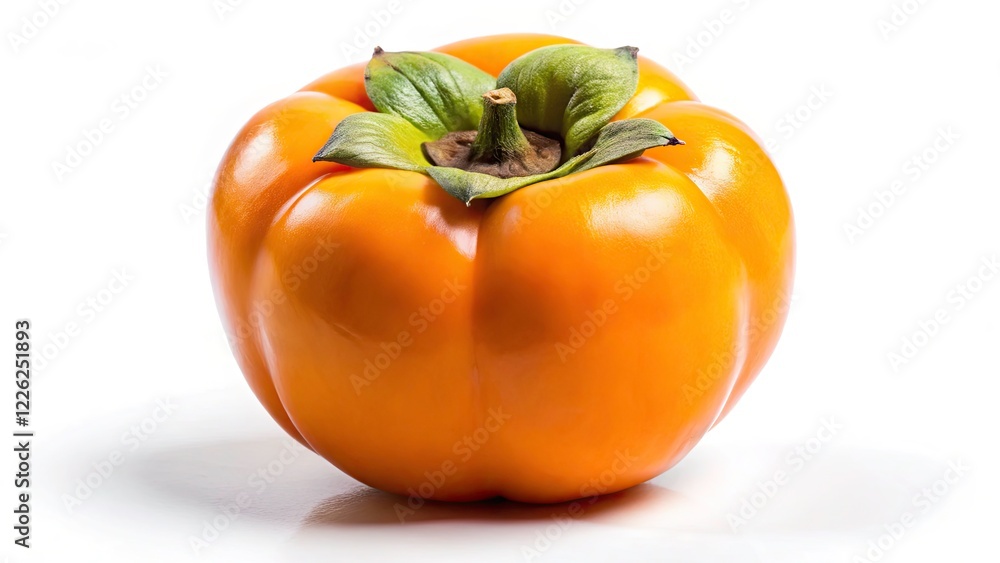 Orange Persimmon Fruit, Isolated White Background, Ripe Persimmon, Autumn Harvest, Fall Fruit, Delicious Persimmon, Vibrant Persimmon, Single Persimmon, Fresh Persimmon, Food Photography Orange Persimmon Fruit, Isolated White Background, Ripe Persimmon, Autumn Harvest, Fall Fruit, Delicious Persimmon, Vibrant Persimmon, Single Persimmon, Fresh Persimmon, Food Photography