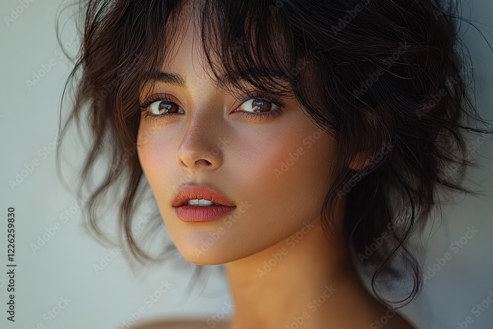 Short Hair Model Portrait Beauty Skincare Lifestyle Makeup Young Japanese Woman Short Hair Model Portrait Beauty Skincare Lifestyle Makeup Young Japanese Woman