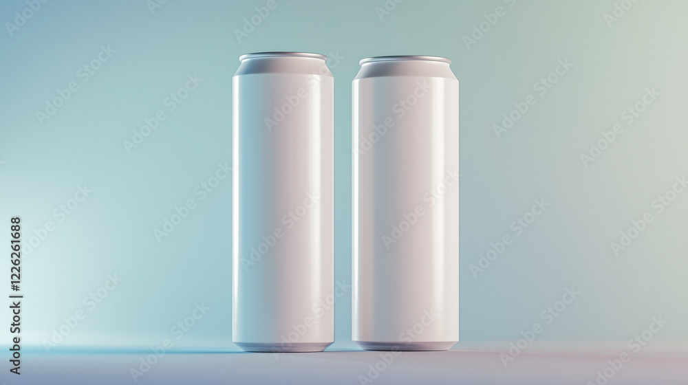High-quality aluminum can mockup with soft pastel tones, ideal for modern product packaging design. Versatile for soda, beer, sparkling water, or any canned beverage. High-quality aluminum can mockup with soft pastel tones, ideal for modern product packaging design. Versatile for soda, beer, sparkling water, or any canned beverage.