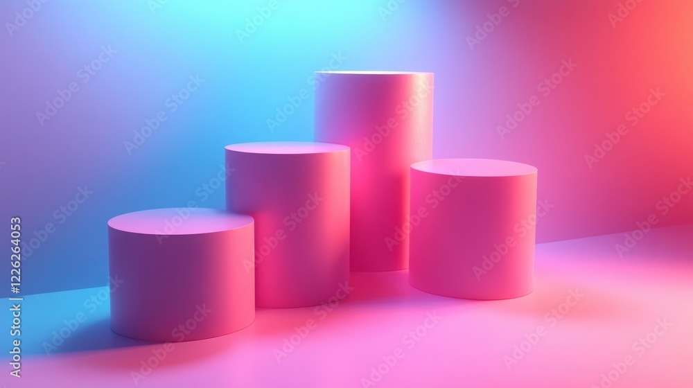 3D Icon of Growing Bars on Pastel Blue Background for Business Intelligence Application 3D Icon of Growing Bars on Pastel Blue Background for Business Intelligence Application