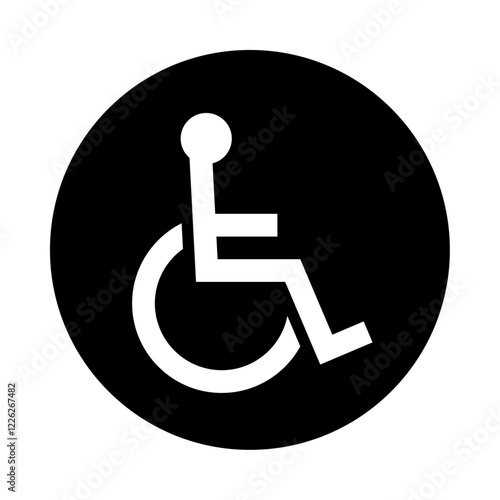 Handicapped round sign