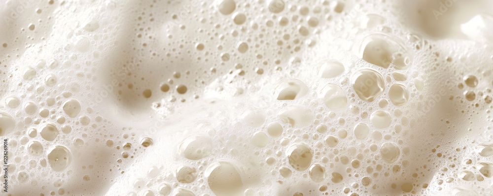 Abstract texture created by white foam bubbles, ideal for a fresh and pristine backdrop Abstract texture created by white foam bubbles, ideal for a fresh and pristine backdrop