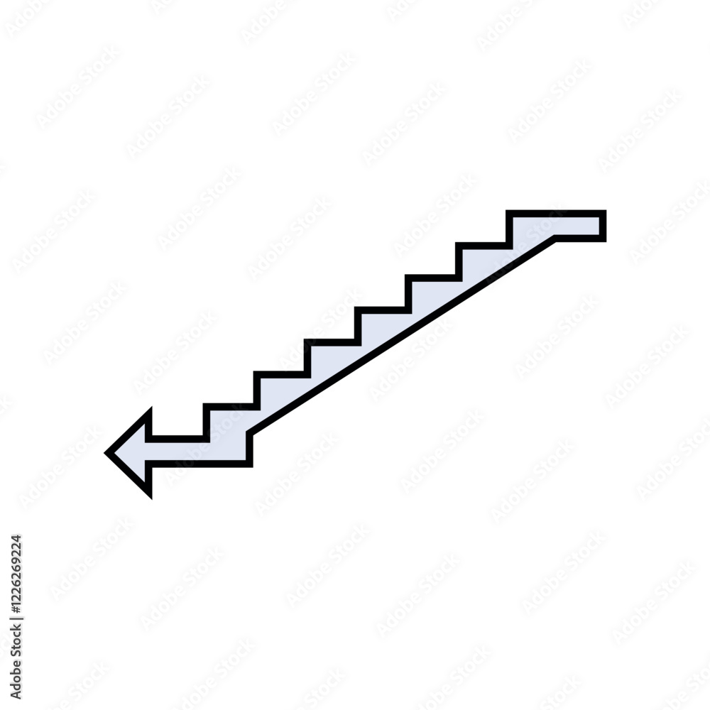 Caution Step Down. Infographic About Stairs Area. Notice of Ambient Conditions. Caution Step Down. Infographic About Stairs Area. Notice of Ambient Conditions.