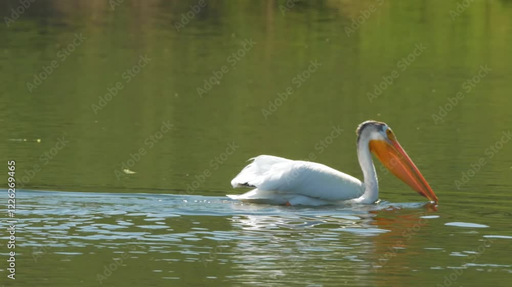 White pelican (Pelecanus erythrorhynchos) Huntington Beach Central Park White pelican (Pelecanus erythrorhynchos) Huntington Beach Central Park