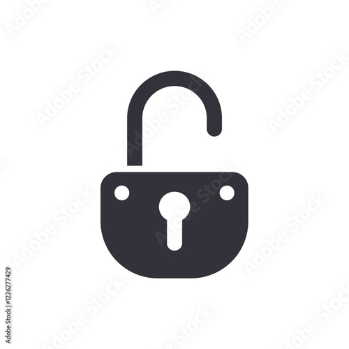 Padlock solid icons, minimalist vector illustration ,simple transparent graphic element .Isolated on white background