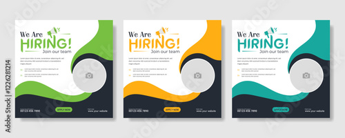 We are hiring job vacancy social media post banner design template. we are hiring background, job vacancy concept We are hiring recruitment open job vacancy design vector social media post banner temp