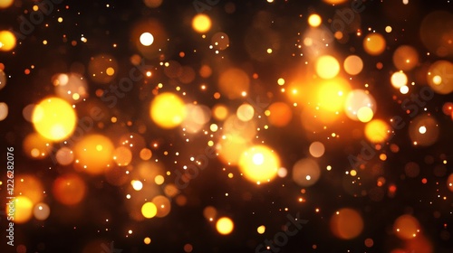 Abstract Golden Lights Sparkle Background