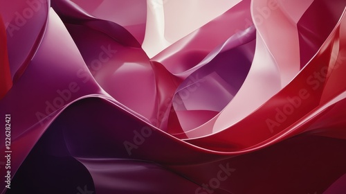 Abstract Red and Purple Swirling Fabric Design