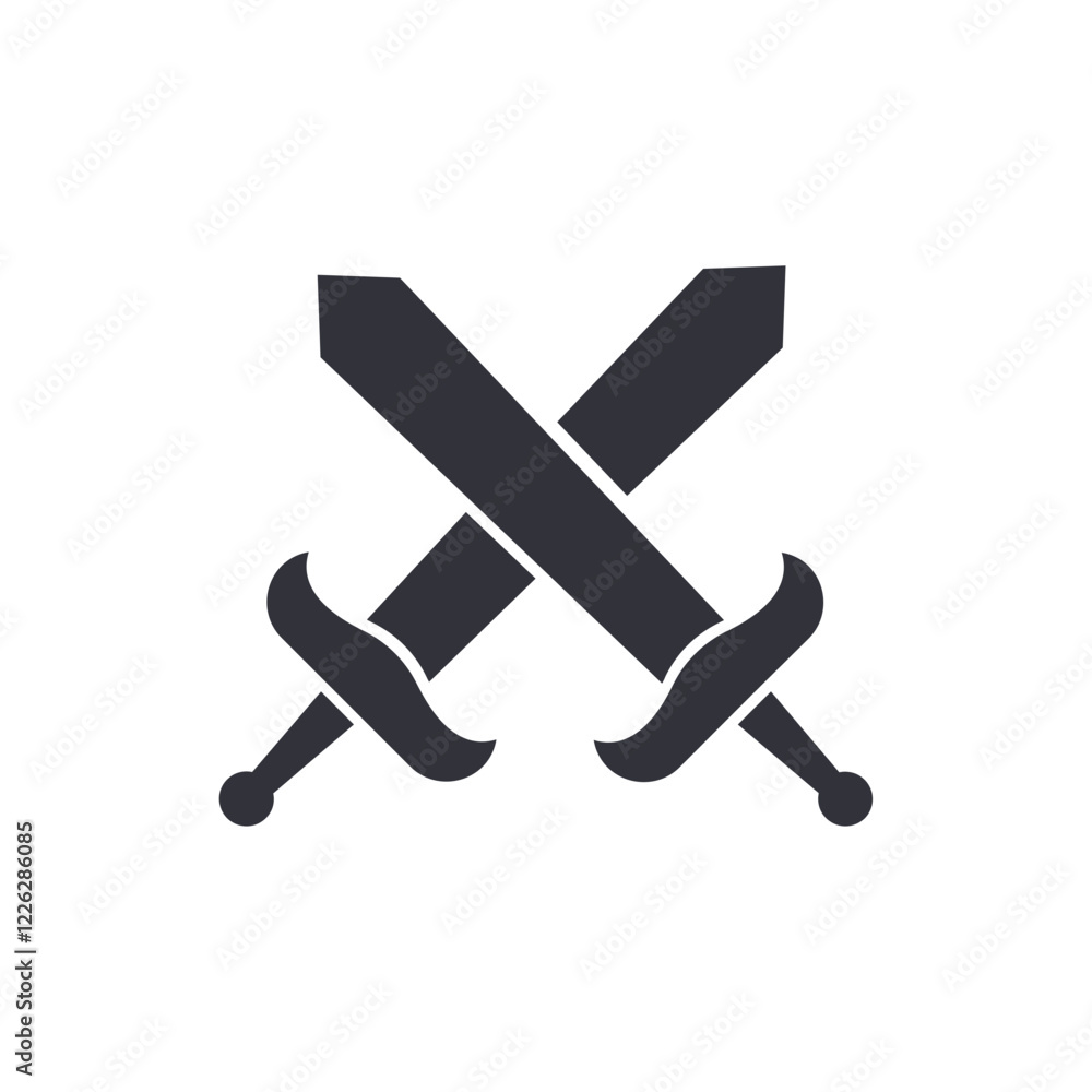 Knight sword solid icons, minimalist vector illustration ,simple transparent graphic element .Isolated on white background Knight sword solid icons, minimalist vector illustration ,simple transparent graphic element .Isolated on white background