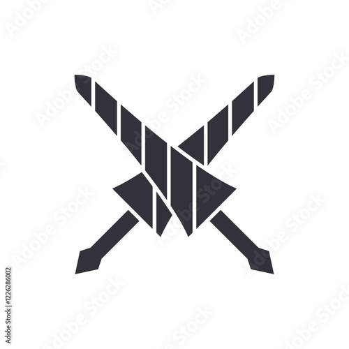 Knight lance solid icons, minimalist vector illustration ,simple transparent graphic element .Isolated on white background