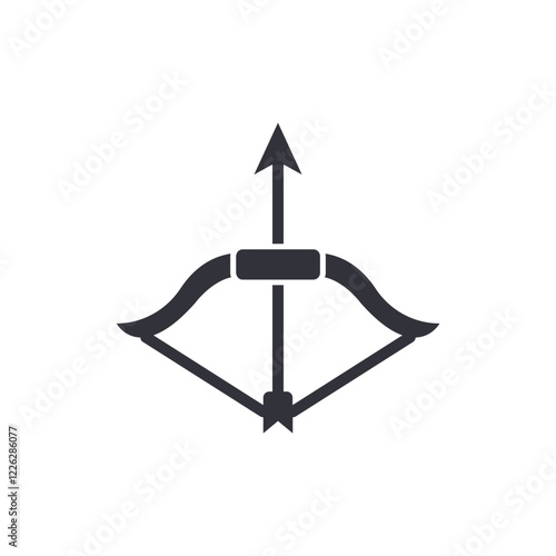 Knight bow solid icons, minimalist vector illustration ,simple transparent graphic element .Isolated on white background