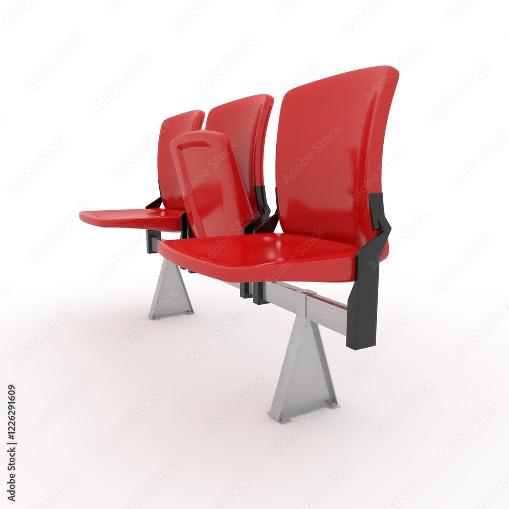 Fototapeta premium 3d render Stadium Seats design element. Furniture
