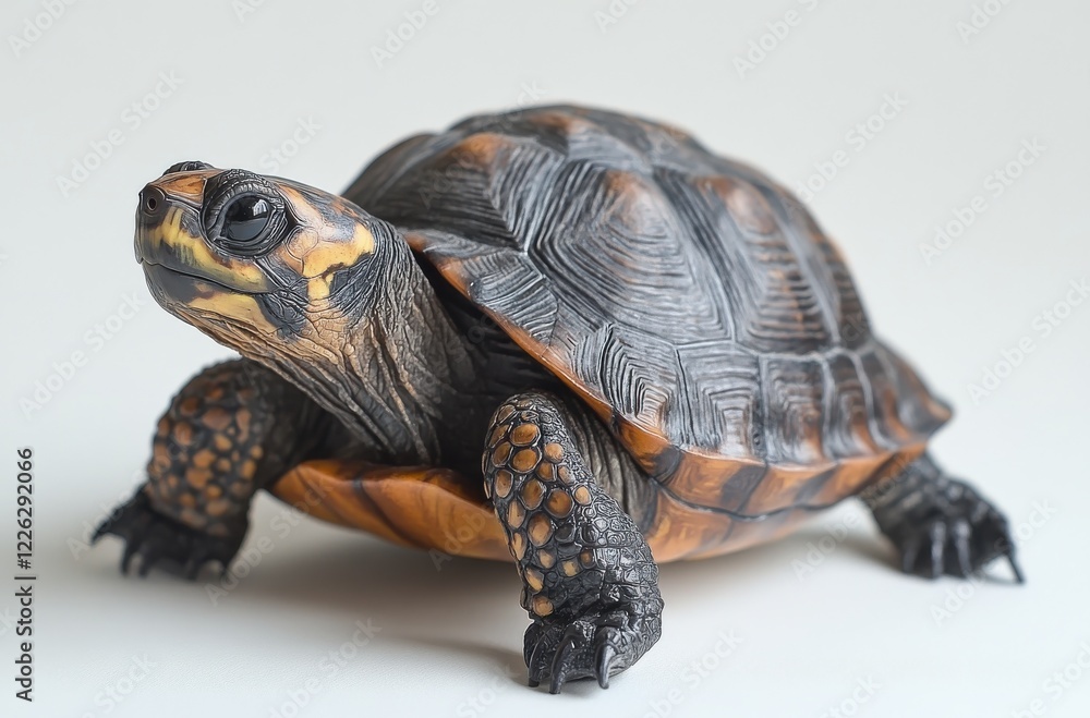 Realistic turtle figure with intricate details and textures showcasing a lifelike appearance, perfect for educational and decorative purposes Realistic turtle figure with intricate details and textures showcasing a lifelike appearance, perfect for educational and decorative purposes