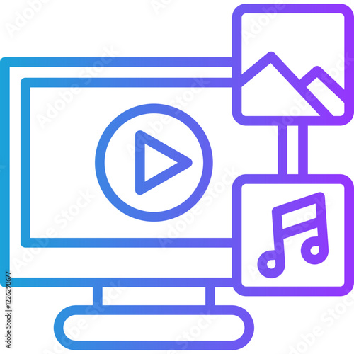 Content line gradient icon