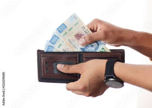 Dinero billetes quinientos pesos mexicanos